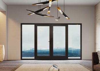 Drzwi aluminiowe zewnętrzne w nowoczesnym domu