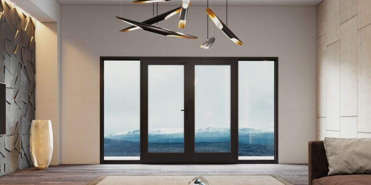 Drzwi aluminiowe zewnętrzne w nowoczesnym domu