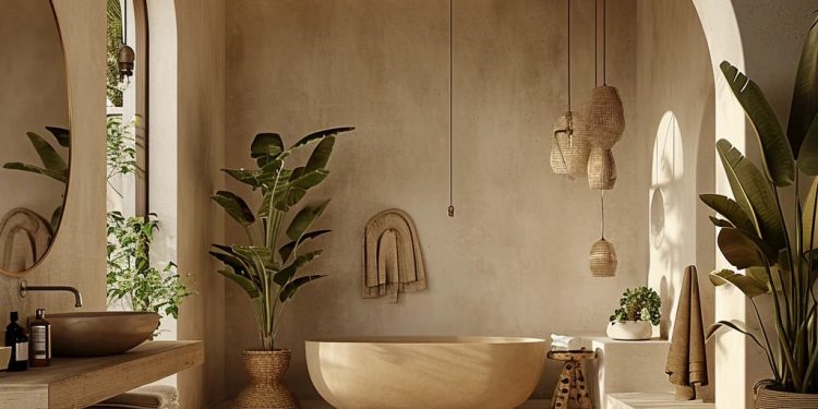 boho wanna i lazienka