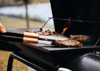 grill gazowy na działce