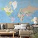 tapeta mapa Świata do pokoju dzieci