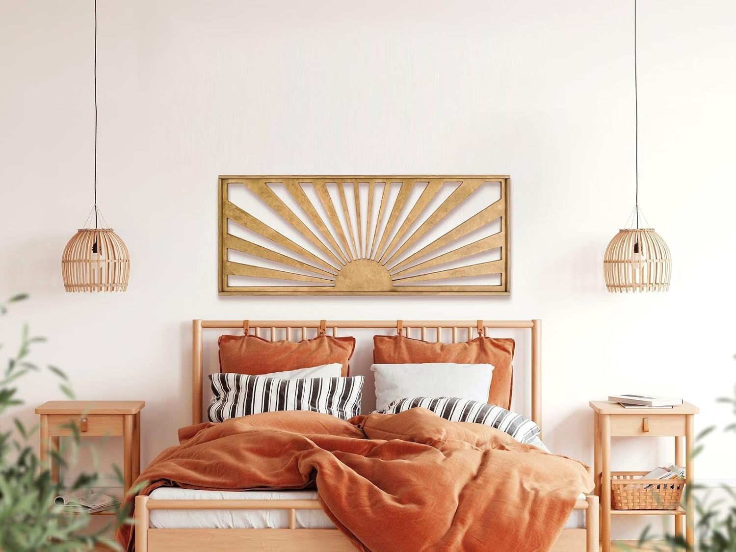 białe łóżko hemnes idealnie wpisze się w boho