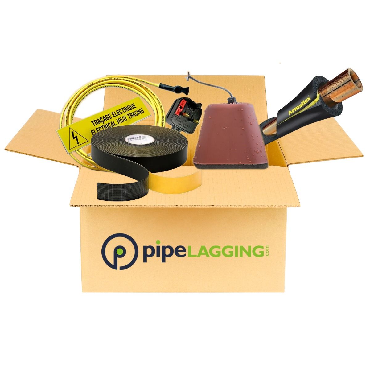 Izolacja zewnętrznego kranu przed zimą Kran zewnętrzny owinięty styropianem i zabezpieczony pokrowcem